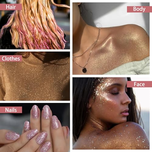 Etercycle Silver Body Glitter Spray – Holographic Face Shimmer