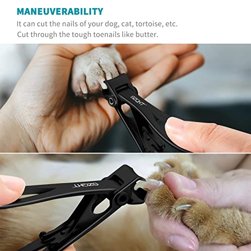 SZQHT Black Ultra Wide Jaw Opening Toenail Clippers for Thick Nails Heavy Duty Stainless Steel