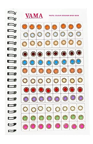 VAMA 960 Bindi Book - Pastel Multicolor Crystal Stone Stickers