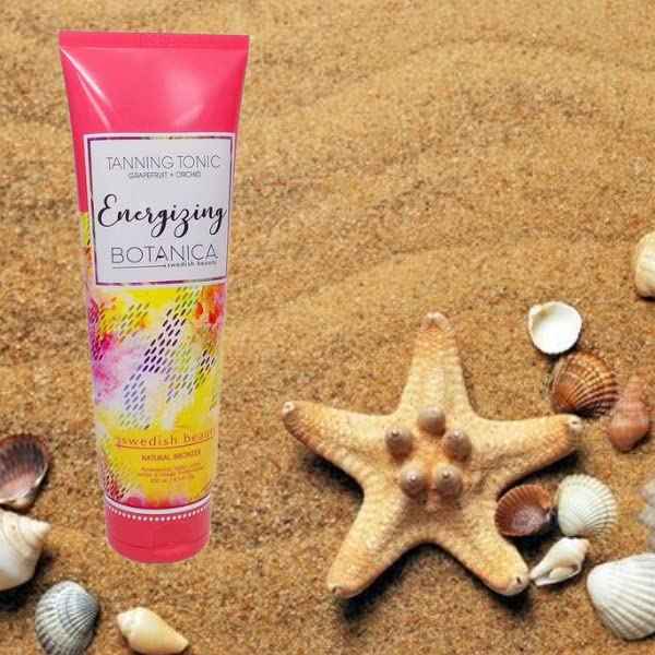 Swedish Beauty ENERGIZING Botanica Natural Bronzer (8.5 ounces) Tanning Bed Lotion, Grapefruit and Orchid Blend