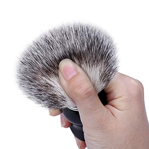 Aethland Men's Shaving Brush and Bowl Set, 3 in 1 Synthetic Shaving Brush with Alloy Shaving Stand & Shaving Soap Bowl Shave Brush Kit for Men Husband Father Birthday Boyfriend Valentines Day Gifts