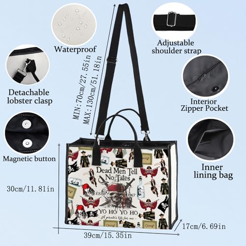 LEVLO Jack Sparrow Cosmetic Makeup Bag Angelica & Jack Fans Gift Dead Men Tell No Tales Toiletry Bag Pirate Lover Merchandise