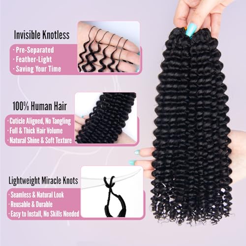 Feather Crochet Human Hair 18 Inch 120g Deep Curly