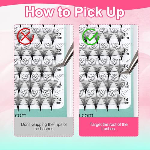 FADVAN 120pcs 10D Premade Lash Fans - Korean Silk Volume Extensions