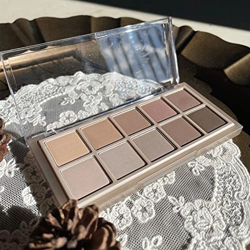 Erinde 10-Color Matte Eyeshadow Palette - Cement Neutral