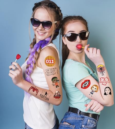 Stranger Things Temporary Tattoos for Kids, 56 Pcs