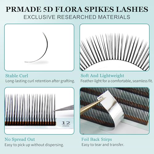 5D Flower Premade Lash Extensions 8-15mm D Curl