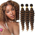 300g P4/30 Deep Wave Brazilian Human Hair Bundles – 12/14/16 Inch