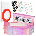 74PCS Press On Nails Packaging Set with Boxes & Stickers