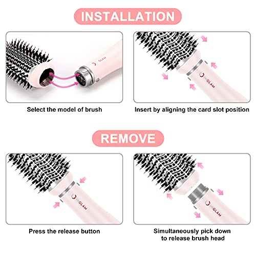 IG INGLAM 4-in-1 Blowout Hair Dryer Brush Set with Interchangeable Heads