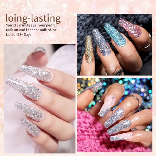 Shiny Nail Extension Gel,Poly Gel 12-Colors Set,New Upgrade Shiny Style Multiple Extension Poly GeL Nail Combinations Shine Your Life