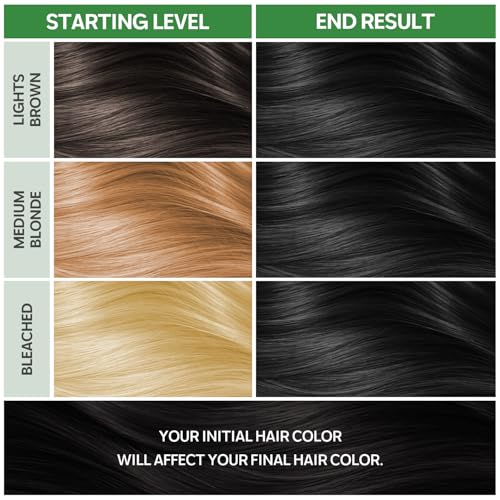 NOUGAT Natural Black Permanent Hair Color - 100% Gray Coverage