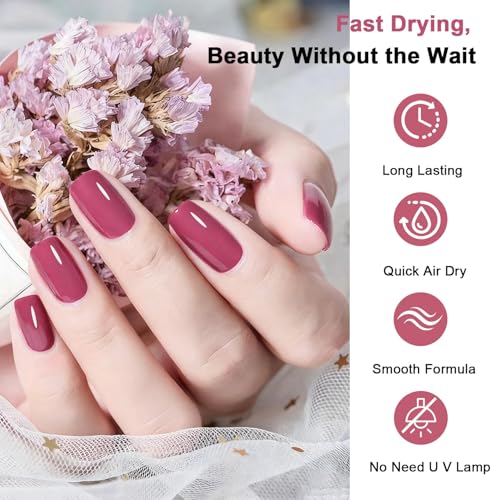 OpenLive Dark Pink Quick Dry Nail Polish - 16.5ml Long-Lasting Shine