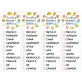 4 Pack Snacking Around the World Temporary Tattoos