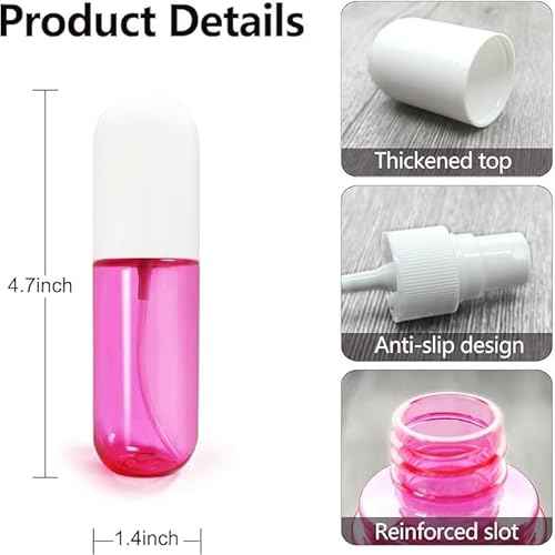 YOCASII 3PCS Spritzer Bottles, 2oz Mini Spray Bottle, Spray Water Bottle for Hair and Travel Containers for Toiletries, Travel Spray Bottles Tsa Approved, Mister Bottle for Hair Spray, Toners & Face