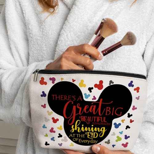 Cartoon Mouse Makeup Bag, Fairytale Fans Mouse Family Cosmetic Bag Gift for Women, Teens, Animal Lovers, Sister, Birthday, Graduation, Mother¡¯s Day Gift Idea, Christmas Gifts