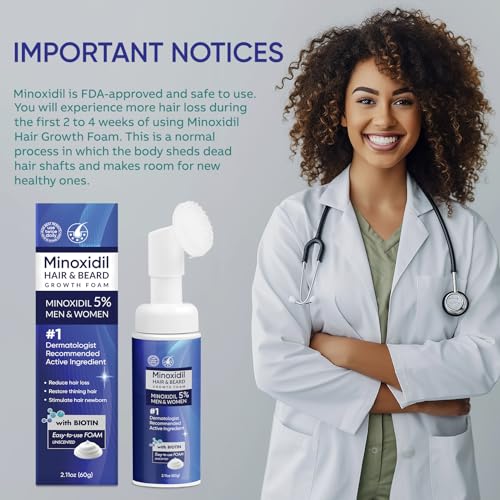 5% Minoxidil Foam for Men & Women Hair Growth - 3 Pack