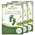 ALIVER Exfoliating Foot Peel Mask 3 Pack - Tea Tree Callus & Dead Skin Remover