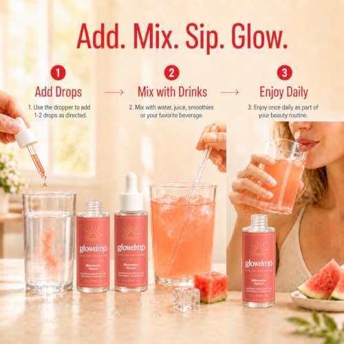 Drinkable Tanning Drops Watermelon 50ml - Sunless Glow