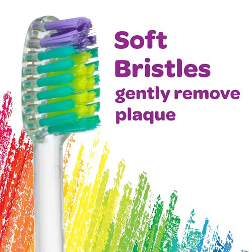 GUM Crayola Timer Light Toothbrush for Kids, Soft Bristles, Suction Cup Base, Children & Toddler Toothbrush 3 Year Old+, 1 Count (Pack of 4)