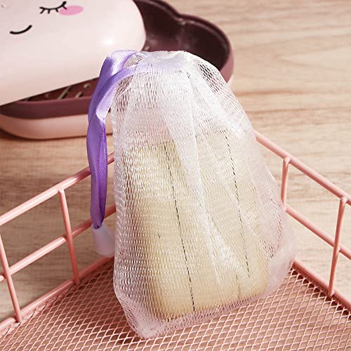 Leadigol 10PCS Foaming Mesh Soap Pouches with Drawstring