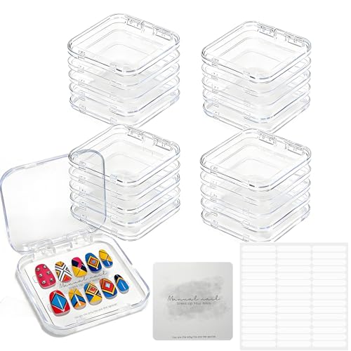20 Pack Press-On Nail Boxes with Cards & Adhesive Tape