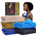 African Net Sponge 5-piece exfoliating Scrub is Suitable for All Skin Types,Bath Sponge for The face and Body, Durable and Gently Exfoliation