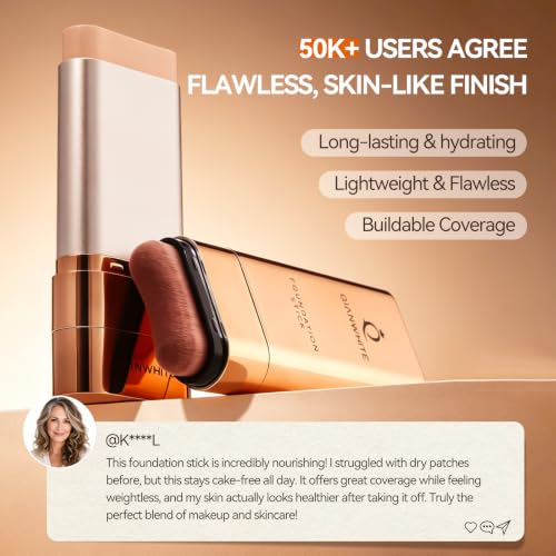 Korean Foundation Stick with Brush - Buildable Coverage, All Skin Types