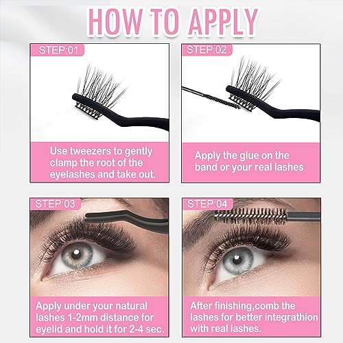 144Pcs C Curl 14mm Lash Clusters - DIY Eyelash Extensions