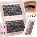 Geeneiya Lash Clusters with Spikes 40D+50D 8-18MM D Curl Extensions