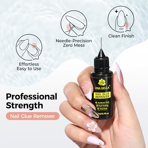 UNA GELLA Nail Glue Remover for Press-On Nails, 20ml