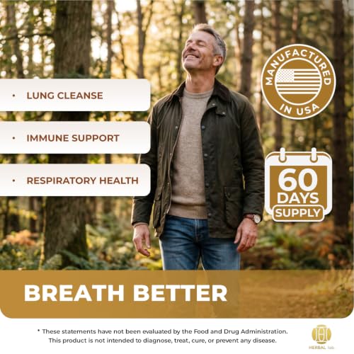 HEBS LAB Mullein Leaf Extract 4 Fl Oz Lung Support Herbal Supplement for Respiratory Health