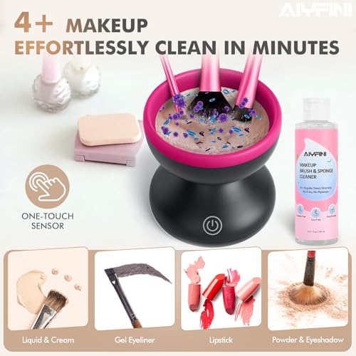 Alyfini Electric Makeup Brush Cleaner Machine – Fast Spinning Washer