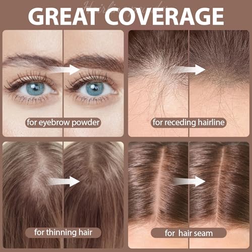 Hairline Powder Root Touch Up for Gray, Thinning & Bald Spots - Auburn, 2 Pack