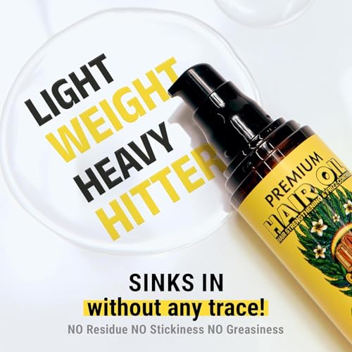 Premium Hair Oil for Damaged & Frizzy Hair with Argan & Coconut