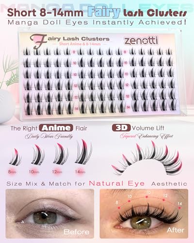Zenotti Fairy Lash Clusters - Natural Manga Eyelash Extensions