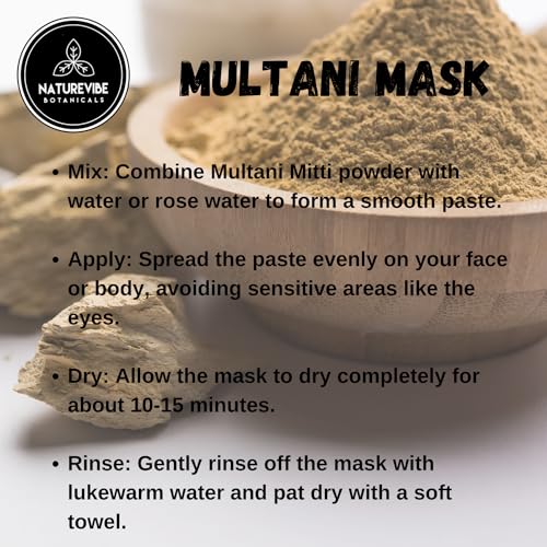 Naturevibe Botanicals Multani Mitti Powder 5lb Fullers Earth Powder | Face Mask And Skincare (80 Ounces)