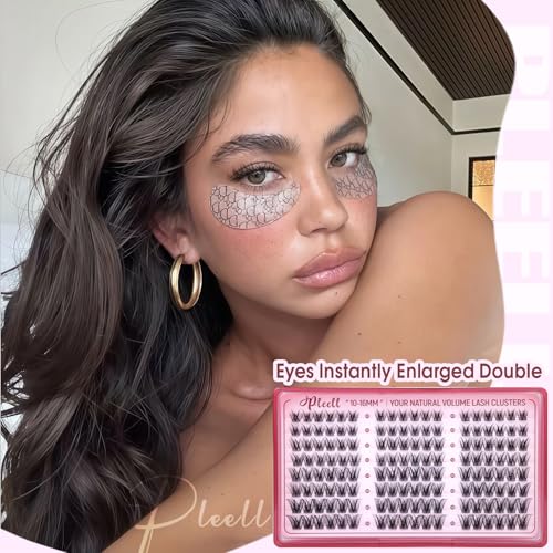 Pleell Wispy Eyelash Clusters 10-16mm Natural Fluffy DIY False Lashes A.Variation