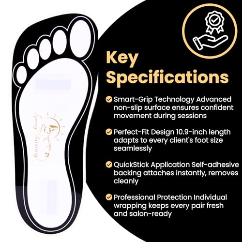 60Pairs(120Feets) Disposable Stick Spray Tanning Feet Pads Perfect for preventing spray tan solution,Deluxe & Hygienic Spray Tan Feet Pads-Ideal for Salons and Spas or Home,Easy to Apply