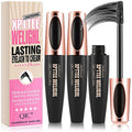 4D Silk Fiber Lash Mascara Extension - Voluminous, Waterproof & Smudge-Proof, Long-Lasting No Flaking, Natural No Clumping, All Day Exquisitely Full (2 Packs)