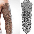 Viking Full Arm Temporary Tattoo Sticker - Waterproof