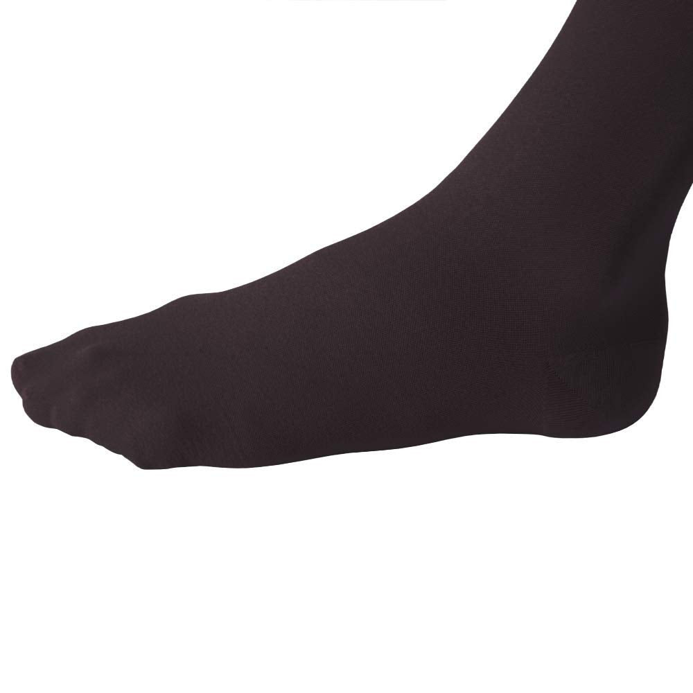 JOBST Relief Knee High 20-30 mmHg Compression Stockings with Silicone Band, Closed Toe, Black, Medium