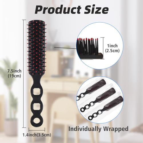 110 Packs Hair Brushes Bulk for Homeless Anti Entangling Hair Brush Massage Comb for Homeless Shelter Airbnb Hotel Nursing Home Charity Church Individually Wrapped