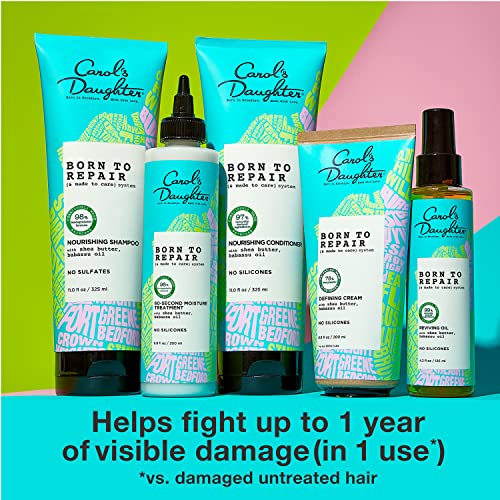 Carol's Daughter Born To Repair 60-Second Moisture Hair Treatment, Hydrating, Detangling Hair Care for Curly Hair with Shea Butter, 6.8 Fl Oz