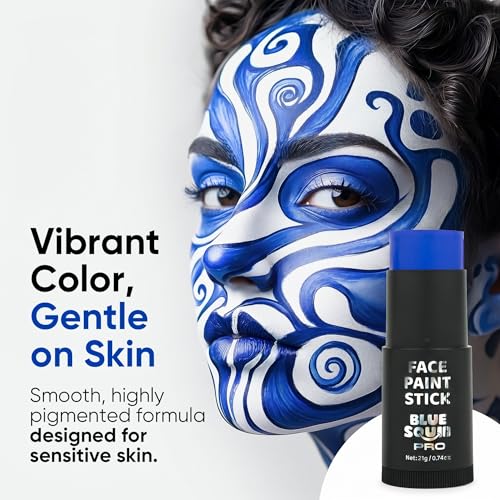 Blue Squid PRO Waterproof Blue Face Paint Stick - XL 21g