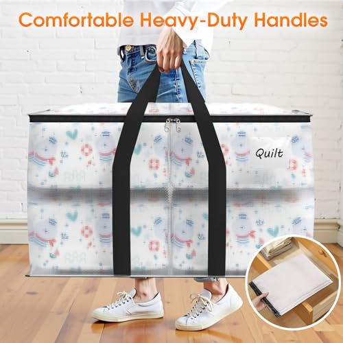 Extra Heavy Duty Clear Storage Bags - Oversized Moving Totes