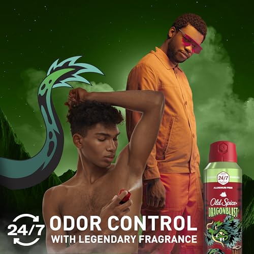 Old Spice Dragonblast Aluminum Free Body Spray, 5.1 oz (Pack of 3)