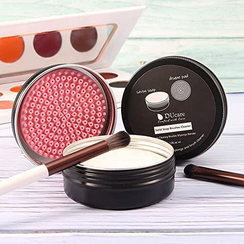 DUcare Solid Makeup Brush Cleaner Soap with Mat Pad
