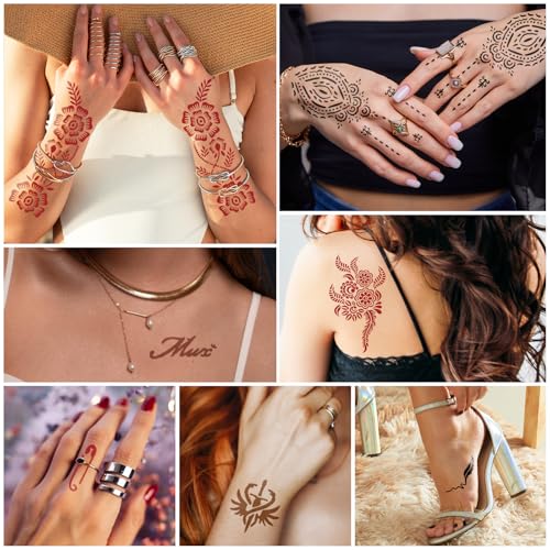 InkForge Temporary Tattoo Kit - Waterproof 4 Pcs in 3 Colors