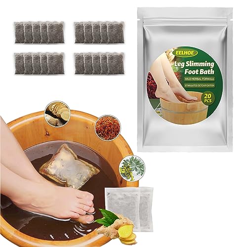 Natural Ginger & Mugwort Lymphatic Drainage Foot Soak Bags - 20 Pack